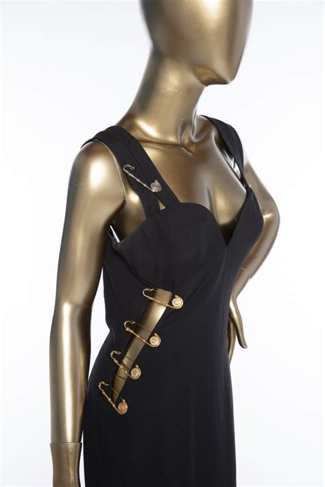 versace draped safety pin dress|gianni Versace safety pin dress.